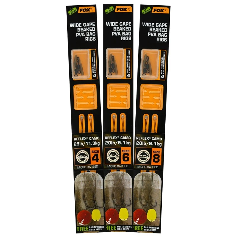 FOX EDGES™ Wide Gape Beaked PVA Bag Rigs 1 FOX EDGES™ Wide Gape Beaked PVA Bag Rigs