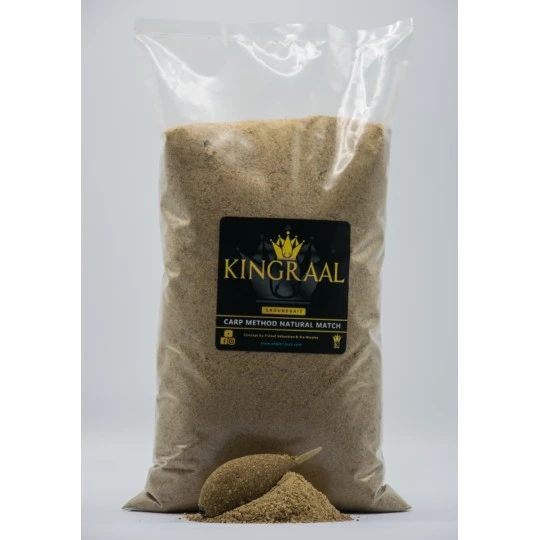 KINGRAAL Groundbait Carp Method Natural Match - 2kg 1 KINGRAAL Groundbait Carp Method Natural Match - 2kg