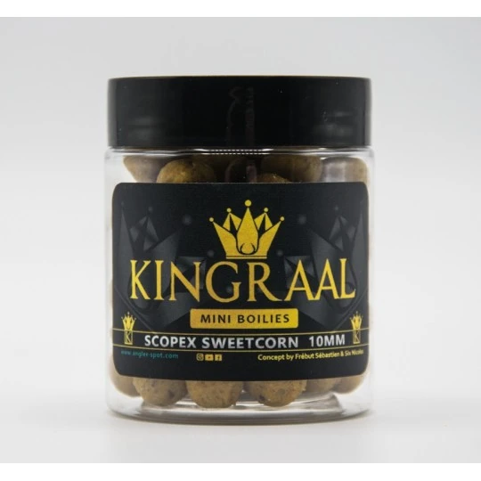 KINGRAAL Mini Boilies Scopex Sweetcorn 10mm 50gr 3 KINGRAAL Mini Boilies Scopex Sweetcorn 10mm 50gr - Afbeelding 3