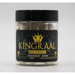 KINGRAAL Mini Dumbell White Coconut 8mm 50gr -Winkel Voor Visbenodigdheden kingraal mini dumbell white coconut 8mm 50gr km51 hookbaits 2