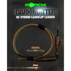 KORDA Dark Matter Leader 50cm QC Hybrid Clip -Winkel Voor Visbenodigdheden korda dark matter leader 50cm qc hybrid clip ksz92 ksz93 ksz94 leaders 2