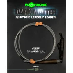 KORDA Dark Matter Leader 50cm QC Hybrid Clip -Winkel Voor Visbenodigdheden korda dark matter leader 50cm qc hybrid clip ksz92 ksz93 ksz94 leaders 3