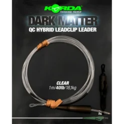 KORDA Dark Matter Leader QC Hybrid Clip 1m -Winkel Voor Visbenodigdheden korda dark matter leader qc hybrid clip 1m ksz89 ksz90 ksz91 leaders 3