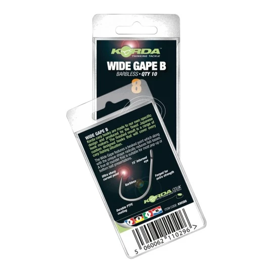 KORDA Wide Gape Barbless 3 KORDA Wide Gape Barbless - Afbeelding 3
