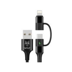 WOLF POWERTECH 2 IN 1 CHARGING CABLE